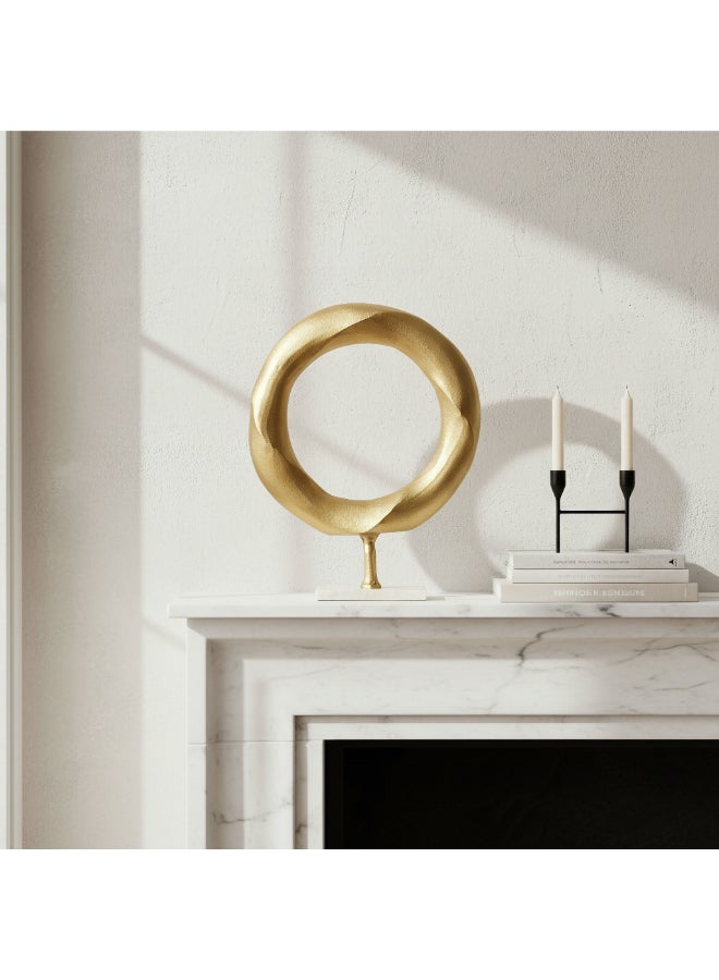 Home Box Gold Aluminium Round Table Accent for Home Decor - Image 3